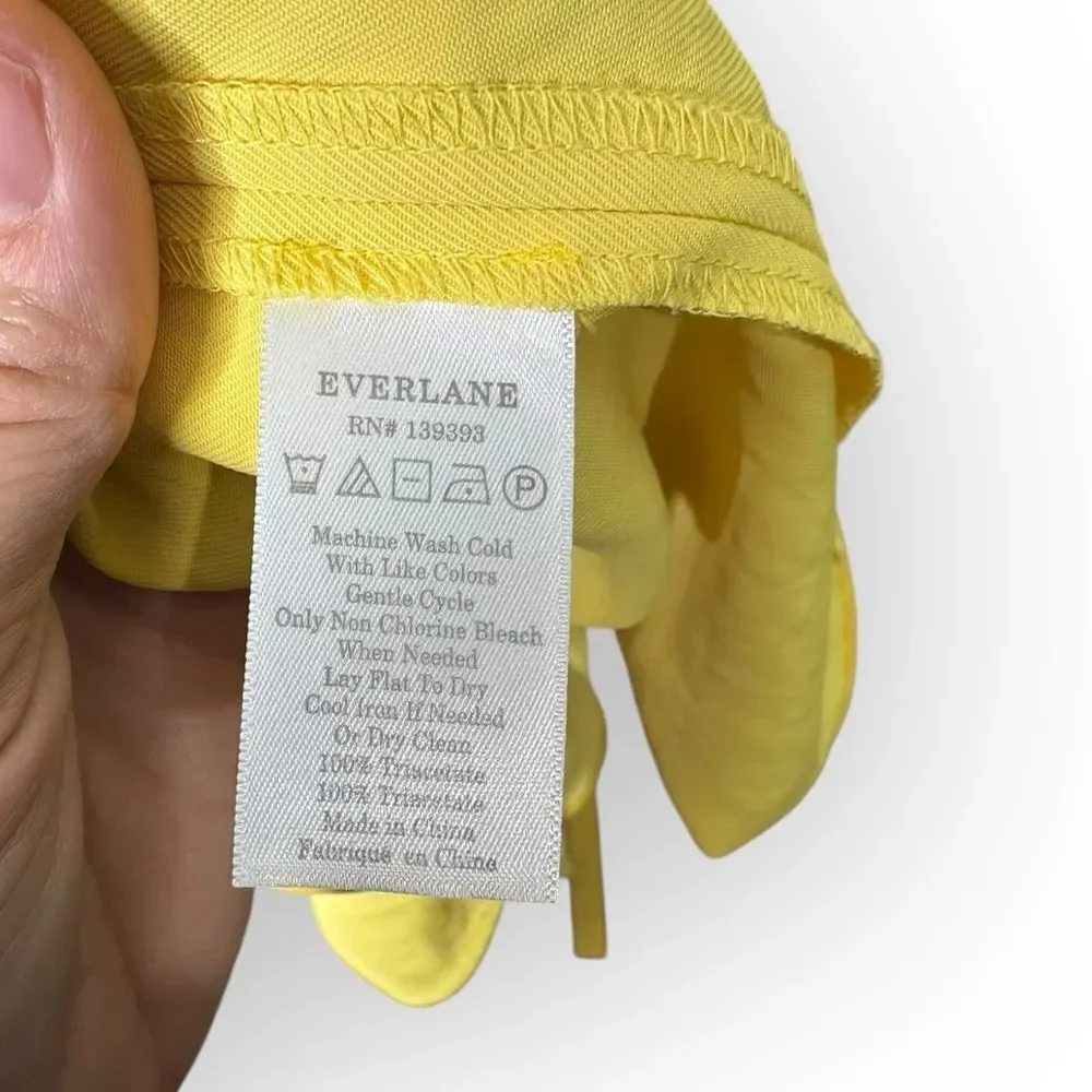 Everlane Yellow Japanese GoWeave Tank Wrap Midi Dress Size 0